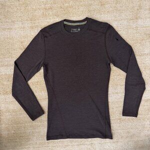 Smartwool Merino Base Layer Long Sleeve: Size: Small, Color: Shale Heather